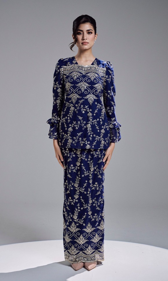 AMBER KURUNG - NAVY BLUE AMBER KURUNG - NAVY BLUE