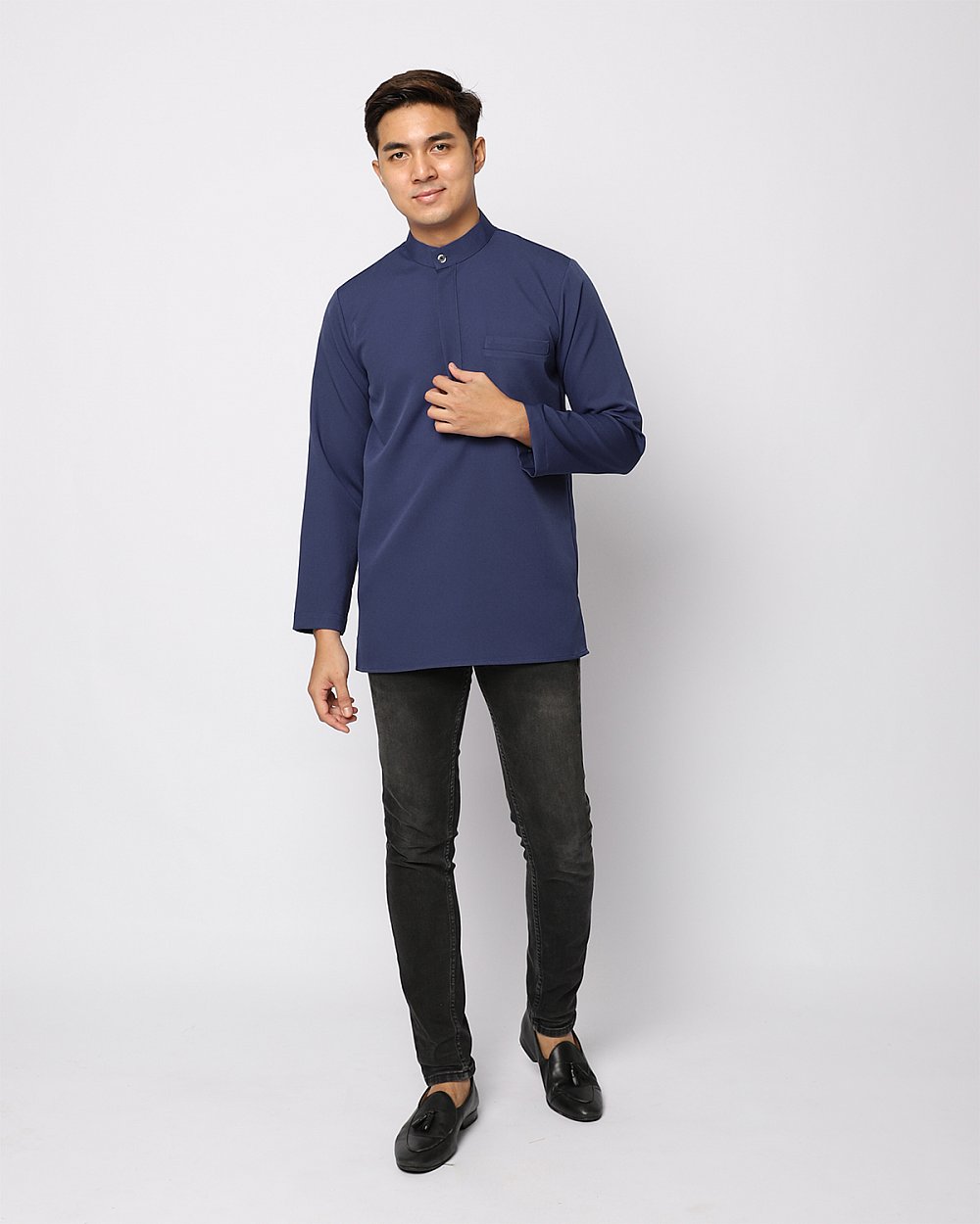 AUFMAN KURTA ZIP - DEEP NAVY