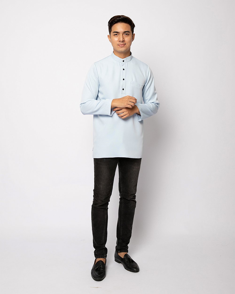 HELMICO KURTA BUTTON - BABY BLUE