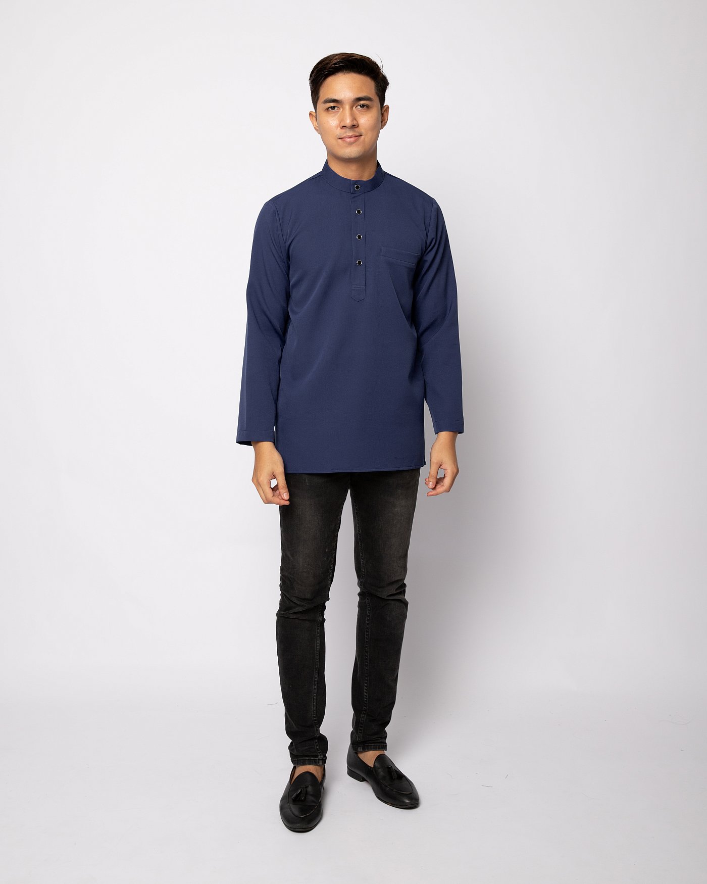 HELMICO KURTA BUTTON - DEEP NAVY