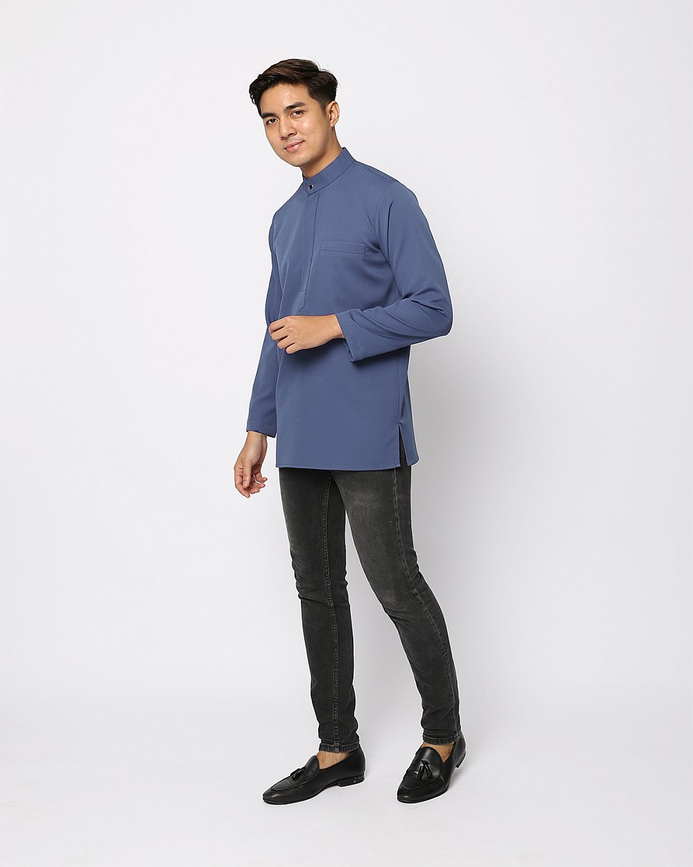 AUFMAN KURTA ZIP - INFINITY BLUE