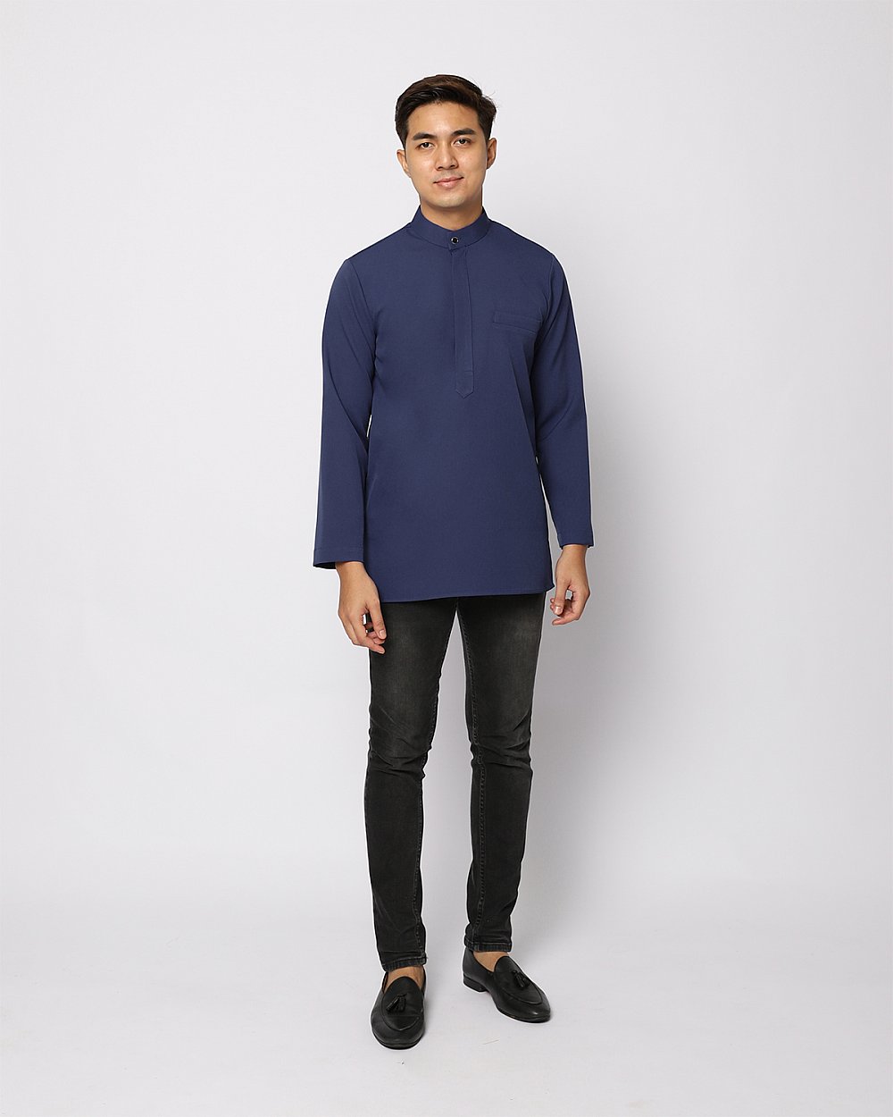 AUFMAN KURTA ZIP - DEEP NAVY