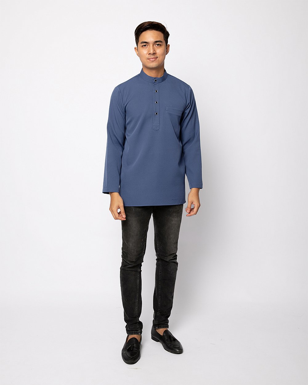 HELMICO KURTA BUTTON - INFINITY BLUE