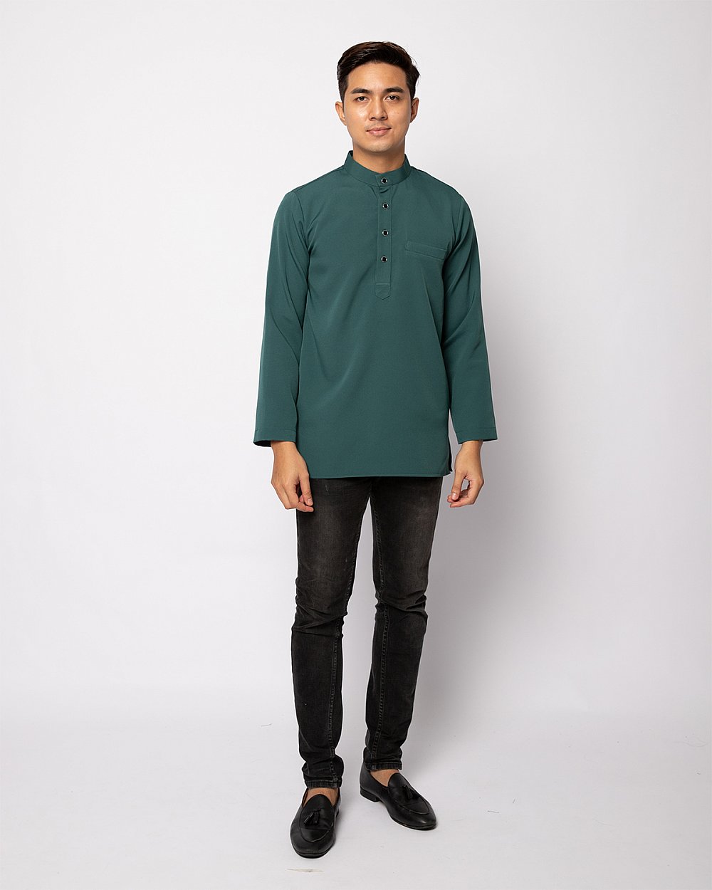 HELMICO KURTA BUTTON - ANTIQUE GREEN