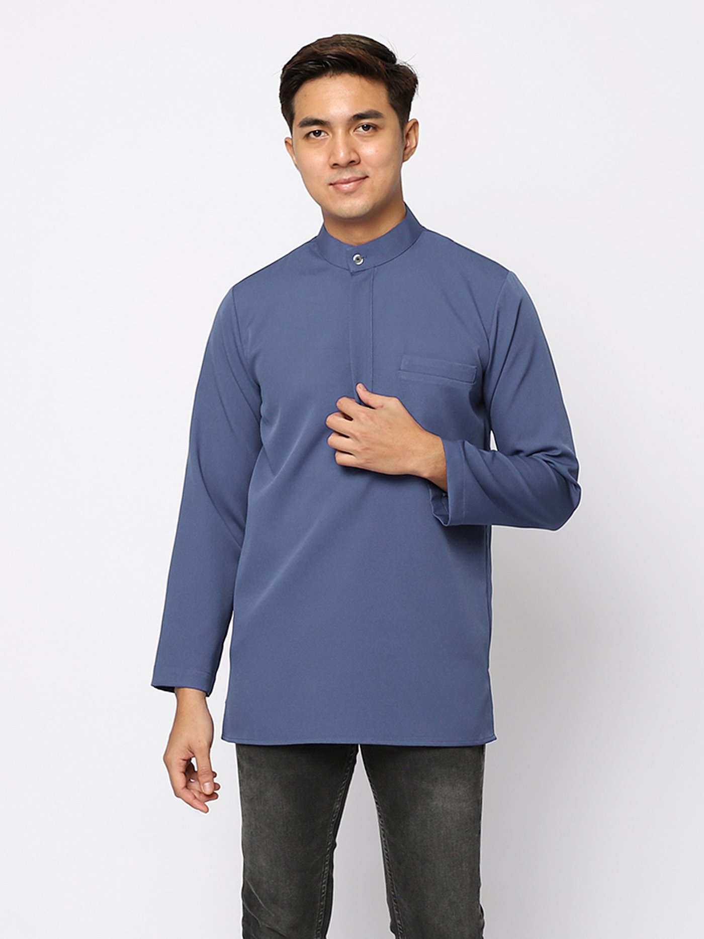 AUFMAN KURTA ZIP - INFINITY BLUE