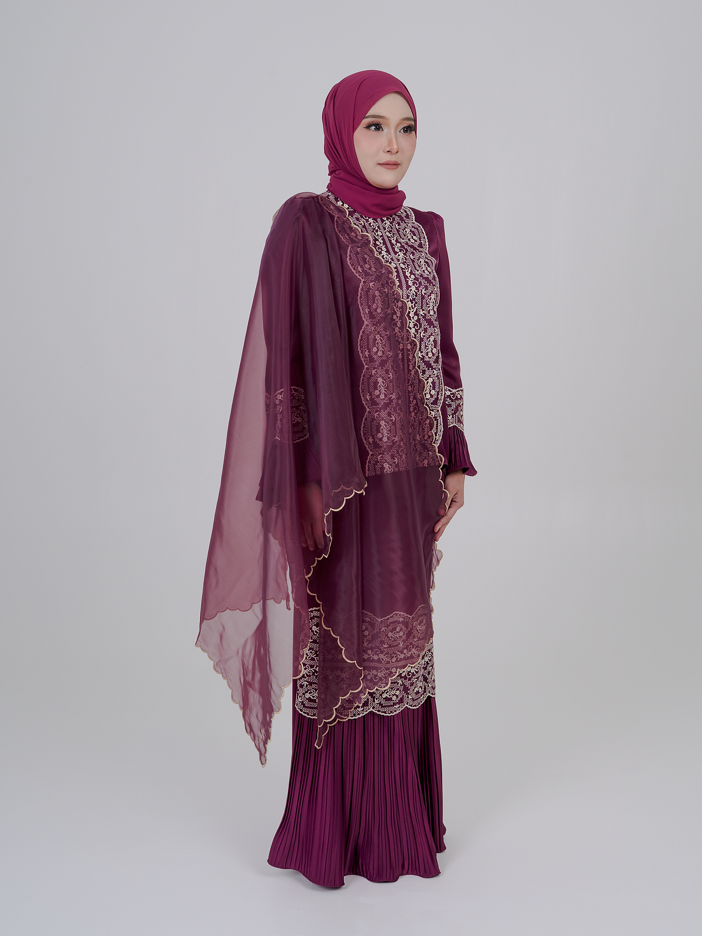 LOWELLE SELENDANG - BURGUNDY