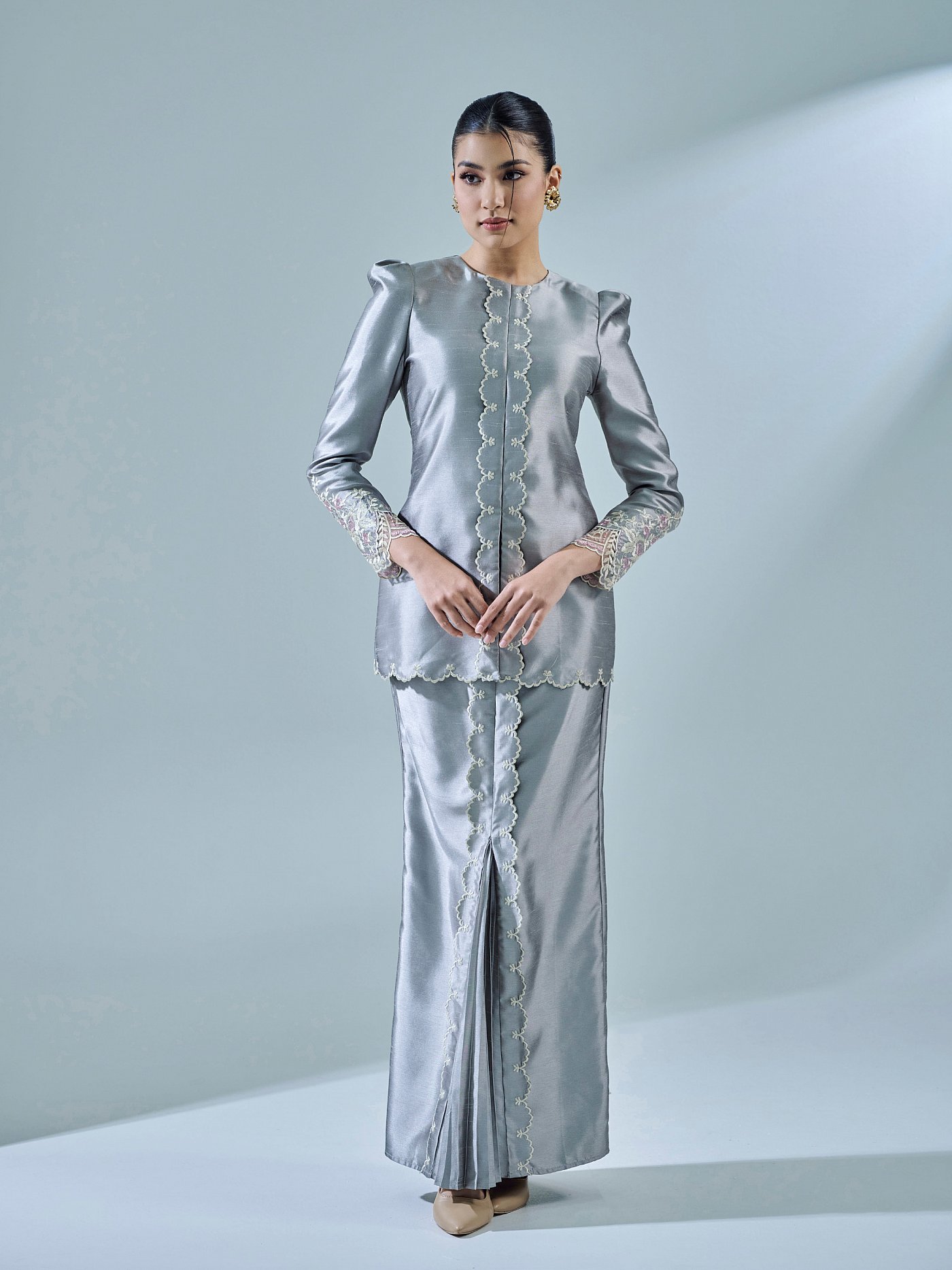 ESTINY KURUNG - METAL GREY