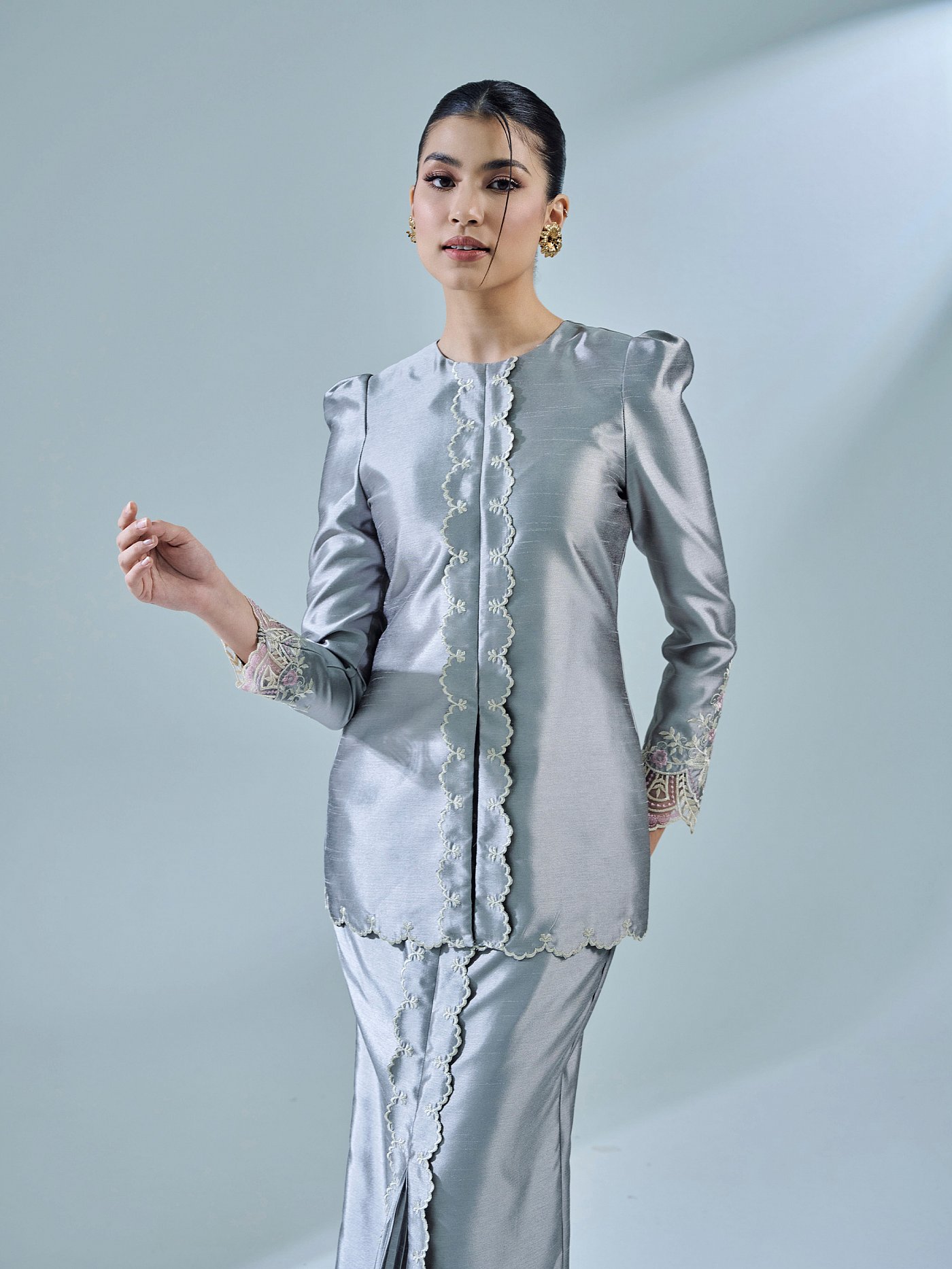 ESTINY KURUNG - METAL GREY