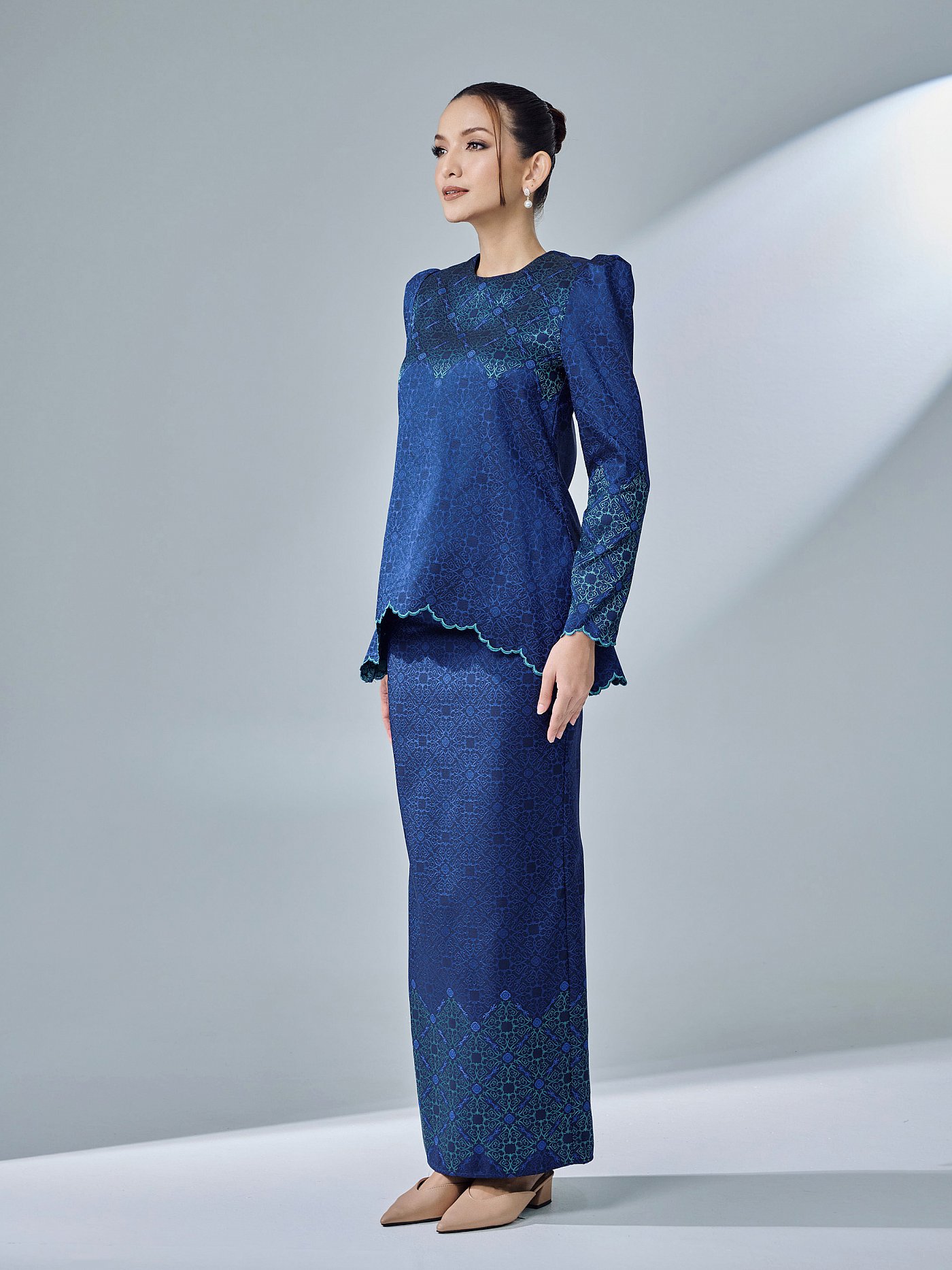 WARDAH KURUNG - ROYAL BLUE