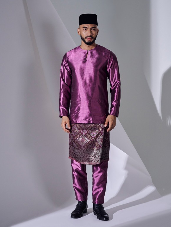 KAUFMAN BAJU MELAYU - MAGENTA PURPLE KAUFMAN BAJU MELAYU - MAGENTA PURPLE