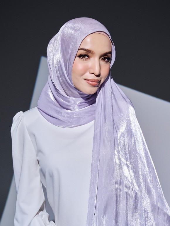 VIORA SHIMMER SHAWL - SILVER PURPLE VIORA SHIMMER SHAWL - SILVER PURPLE