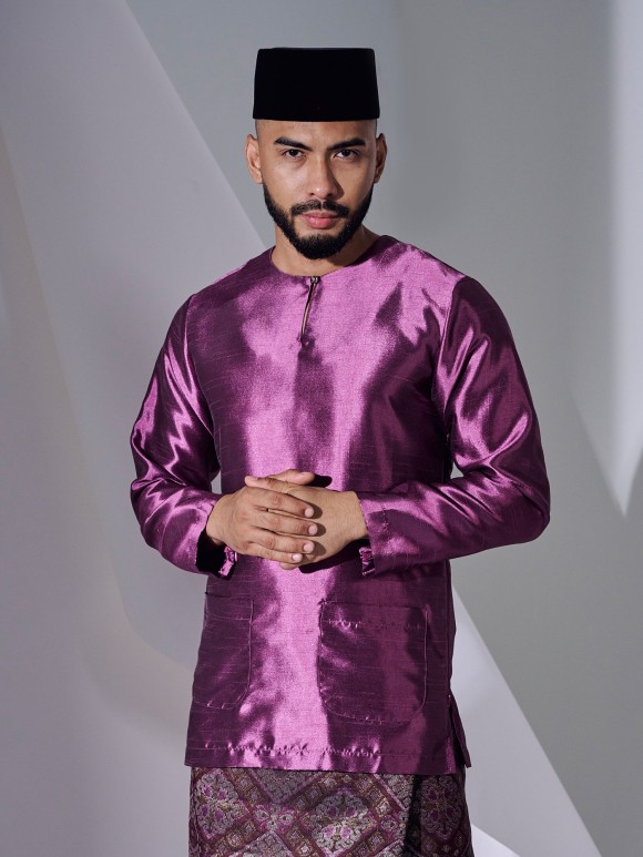 KAUFMAN BAJU MELAYU - MAGENTA PURPLE KAUFMAN BAJU MELAYU - MAGENTA PURPLE