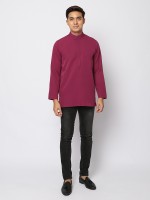 AUFMAN KURTA ZIP - BURGUNDY AUFMAN KURTA ZIP - BURGUNDY
