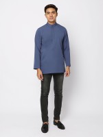 AUFMAN KURTA ZIP - INFINITY BLUE AUFMAN KURTA ZIP - INFINITY BLUE