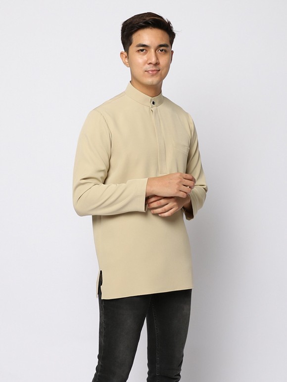 AUFMAN KURTA ZIP - PALE OLIVE AUFMAN KURTA ZIP - PALE OLIVE