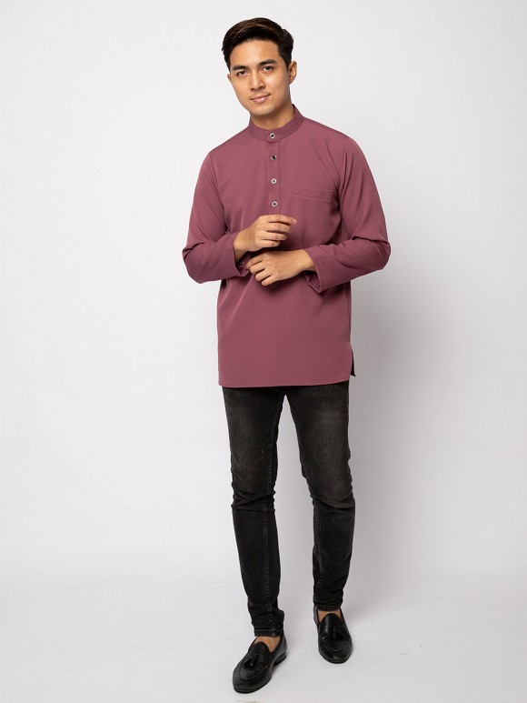 HELMICO KURTA BUTTON - DUSKY MAUVE HELMICO KURTA BUTTON - DUSKY MAUVE