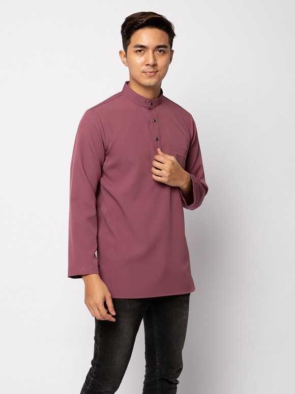 HELMICO KURTA BUTTON - DUSKY MAUVE HELMICO KURTA BUTTON - DUSKY MAUVE