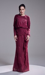 RESTA DRESS - DARK FUSCHIA RESTA DRESS - DARK FUSCHIA