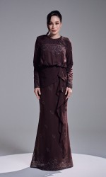 RESTA DRESS - MAHOGANY RESTA DRESS - MAHOGANY