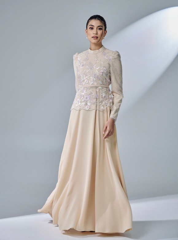 LOWELLA DRESS - IVORY GOLD LOWELLA DRESS - IVORY GOLD