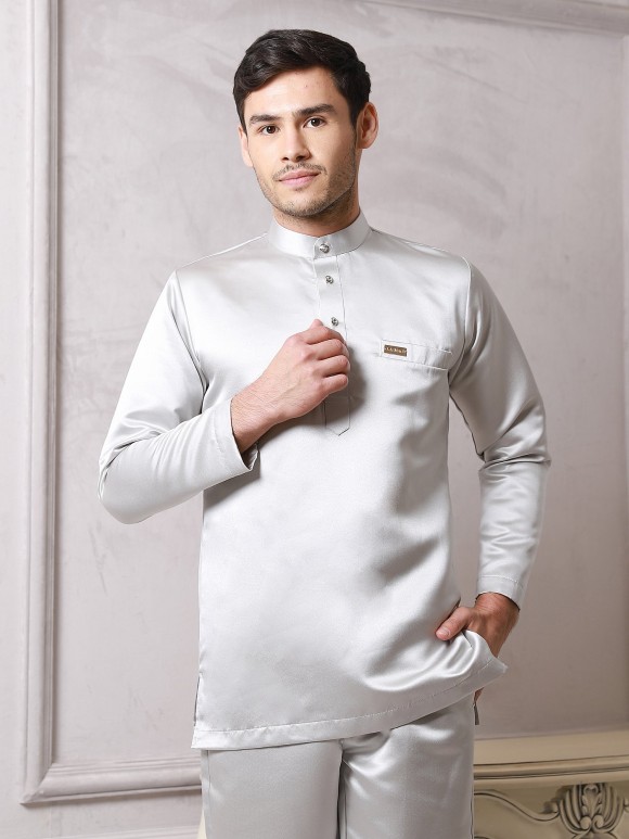 KHALIF BAJU MELAYU - LIGHT GREY KHALIF BAJU MELAYU - LIGHT GREY