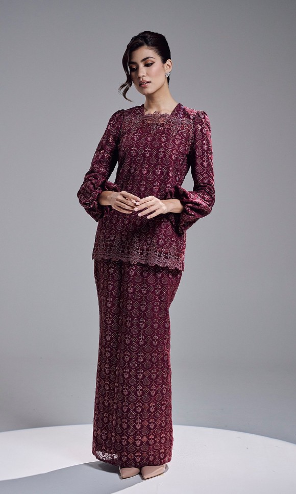 SHAZA KURUNG - BURGUNDY SHAZA KURUNG - BURGUNDY