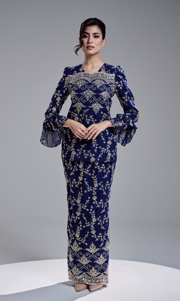 AMBER KURUNG - NAVY BLUE AMBER KURUNG - NAVY BLUE