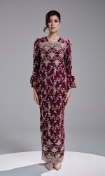 AMBER KURUNG - BURGUNDY AMBER KURUNG - BURGUNDY