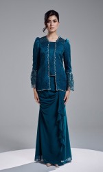 SARABIACA KURUNG - TEAL BLUE SARABIACA KURUNG - TEAL BLUE
