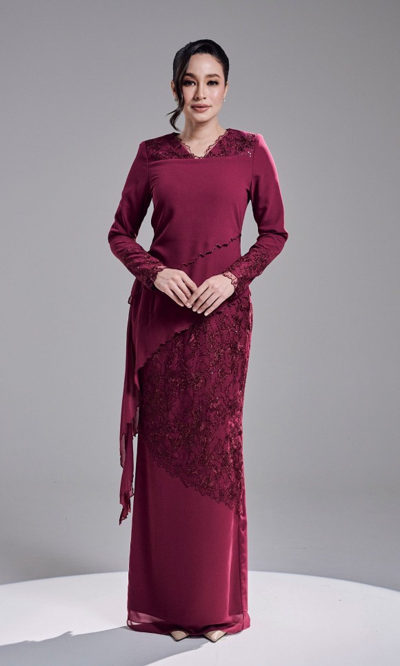 KAREETA DRESS - DARK FUSCHIA KAREETA DRESS - DARK FUSCHIA