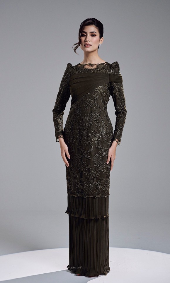 ROZELLE DRESS - DARK OLIVE ROZELLE DRESS - DARK OLIVE