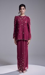 ESTIA KURUNG - DARK FUSCHIA ESTIA KURUNG - DARK FUSCHIA