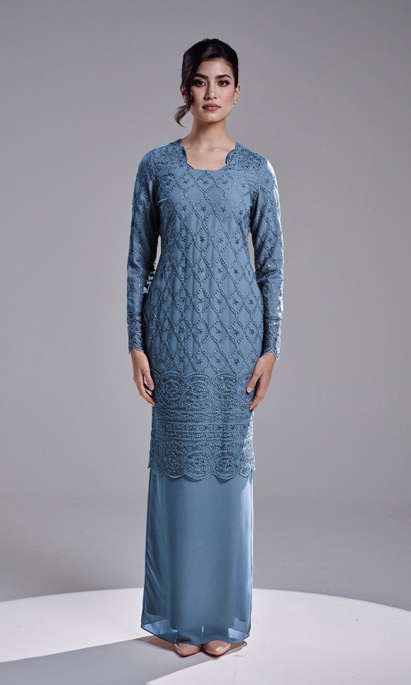 AVIANA DRESS - ASH BLUE AVIANA DRESS - ASH BLUE