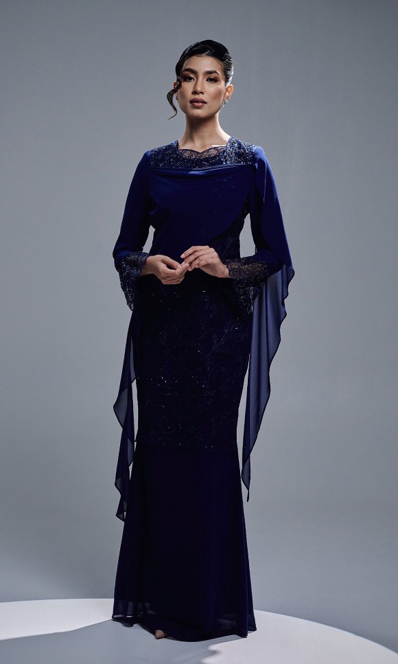 GRACIA DRESS - NAVY BLUE GRACIA DRESS - NAVY BLUE