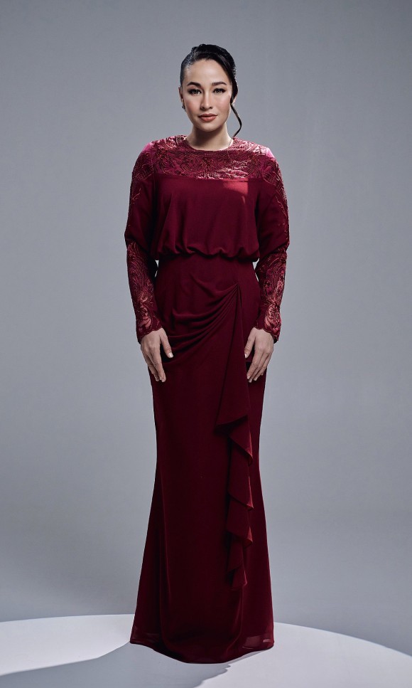 ALEESA DRESS - MAROON ALEESA DRESS - MAROON