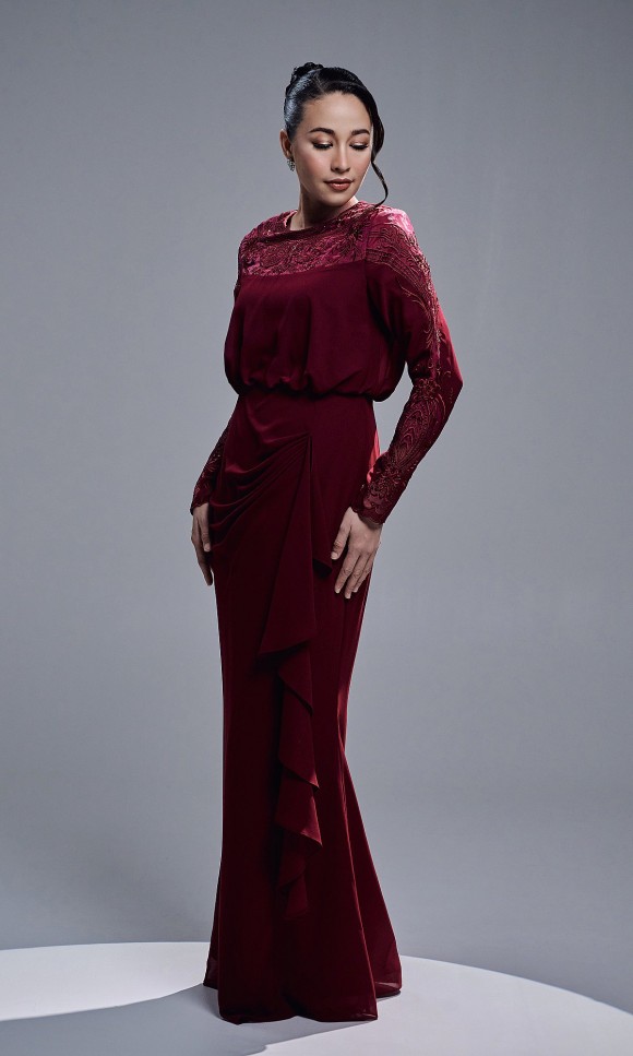 ALEESA DRESS - MAROON ALEESA DRESS - MAROON