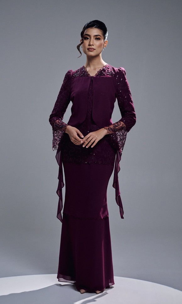 MIREYA DRESS - DARK PURPLE MIREYA DRESS - DARK PURPLE