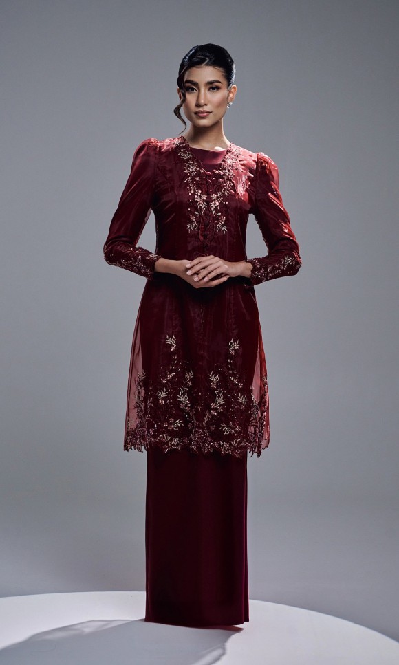 TIARA DRESS - MAROON TIARA DRESS - MAROON