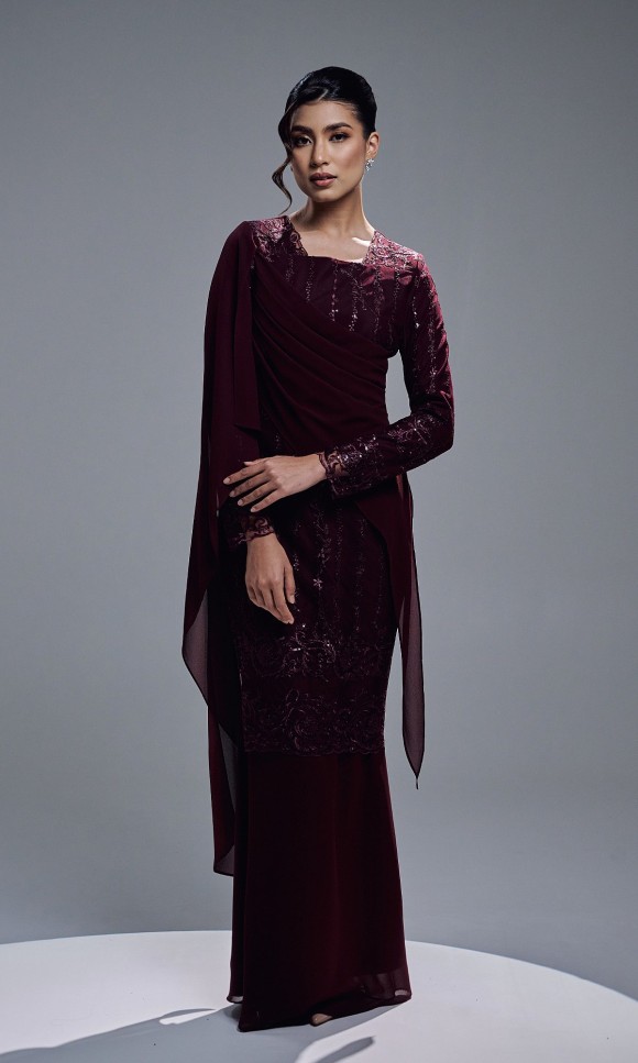 ESTIARA DRESS - WINE ESTIARA DRESS - WINE