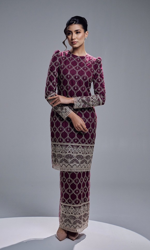 ELVIANA KURUNG - BURGUNDY ELVIANA KURUNG - BURGUNDY