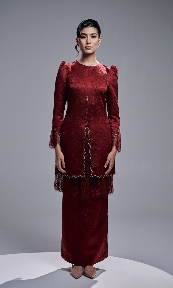 ELVARIN KURUNG - MAROON RED ELVARIN KURUNG - MAROON RED