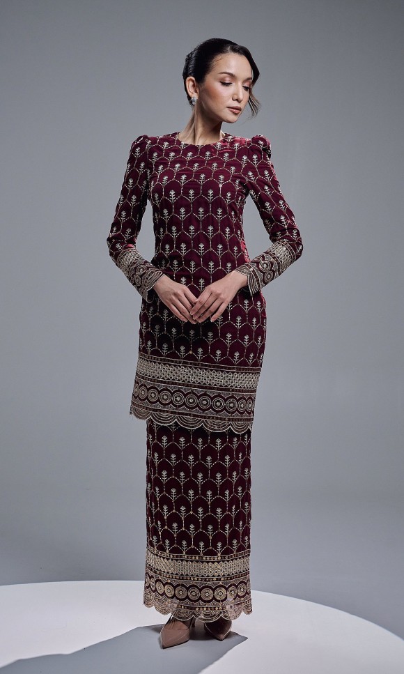 MARAVIA KURUNG - BURGUNDY MARAVIA KURUNG - BURGUNDY