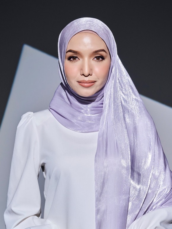 VIORA SHIMMER SHAWL - SILVER PURPLE VIORA SHIMMER SHAWL - SILVER PURPLE
