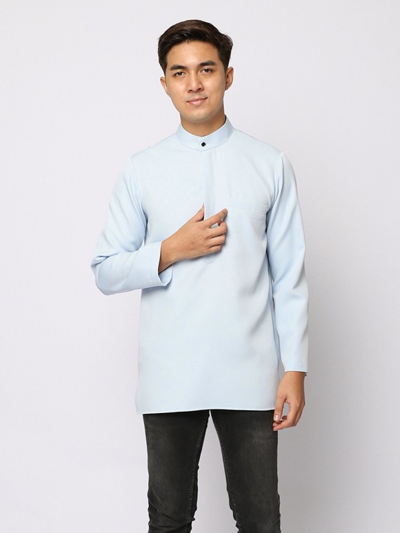 AUFMAN KURTA ZIP - BABY BLUE AUFMAN KURTA ZIP - BABY BLUE