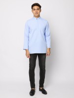 AUFMAN KURTA ZIP - SERENITY BLUE AUFMAN KURTA ZIP - SERENITY BLUE