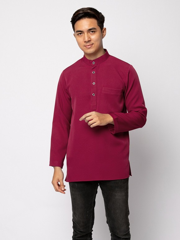 HELMICO KURTA BUTTON - BURGUNDY HELMICO KURTA BUTTON - BURGUNDY