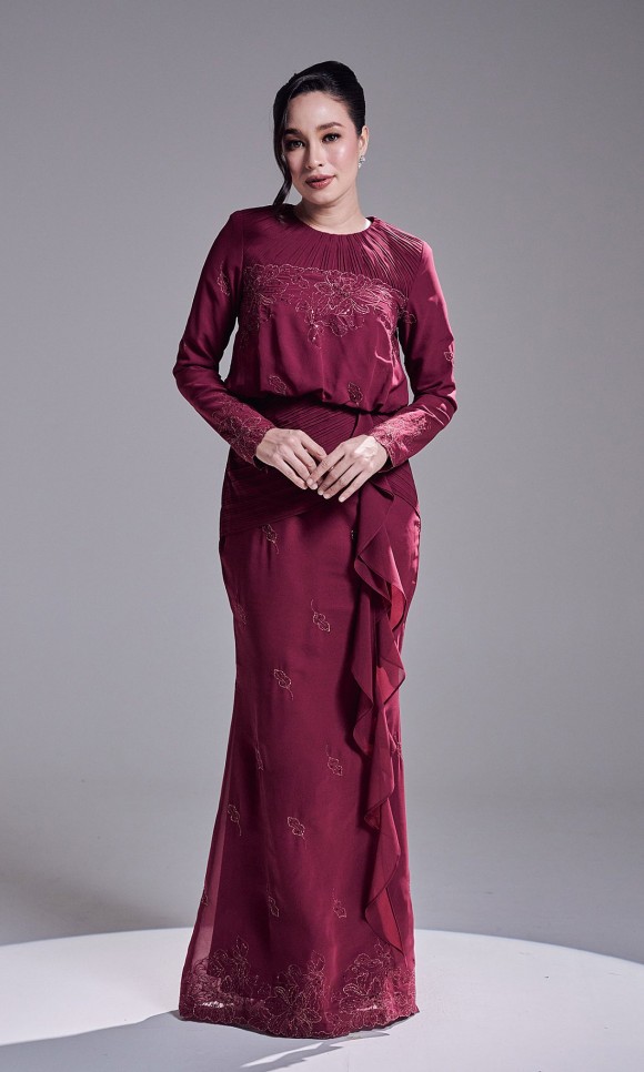 RESTA DRESS - DARK FUSCHIA RESTA DRESS - DARK FUSCHIA