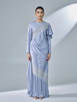KASTIYA DRESS -ASH BLUE KASTIYA DRESS -ASH BLUE