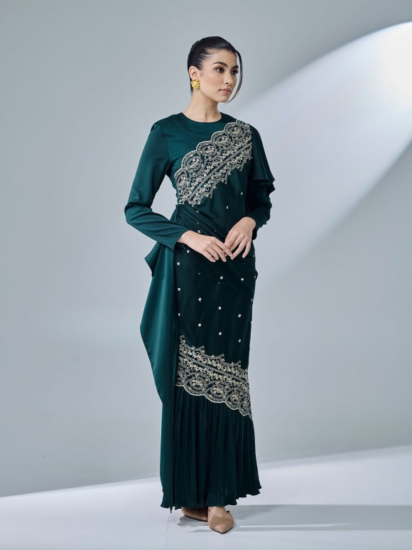 KASTIYA DRESS - EMERALD TEAL KASTIYA DRESS - EMERALD TEAL