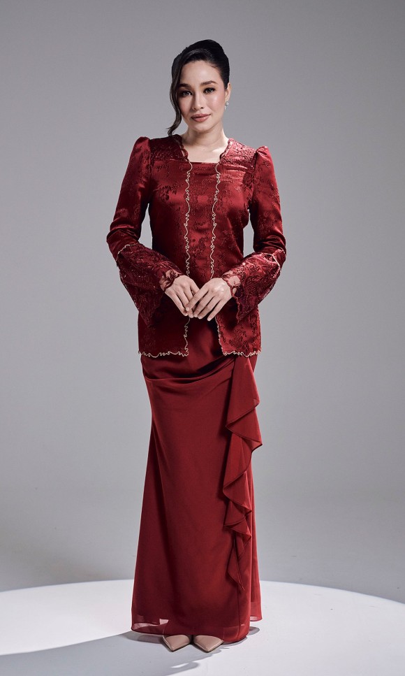 SARABIACA KURUNG - MAROON SARABIACA KURUNG - MAROON